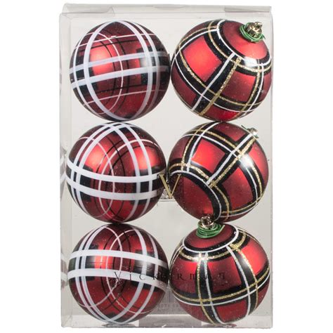 red and black plaid christmas ornaments|Amazon.com: Black And Red Plaid Ornaments.